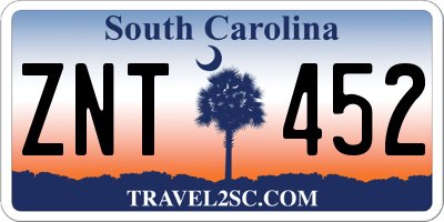 SC license plate ZNT452