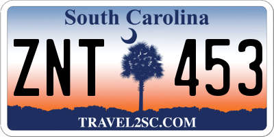 SC license plate ZNT453