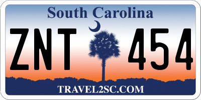SC license plate ZNT454