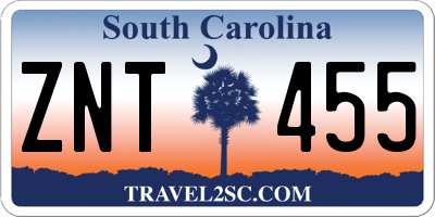 SC license plate ZNT455
