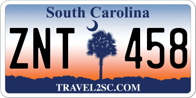 SC license plate ZNT458