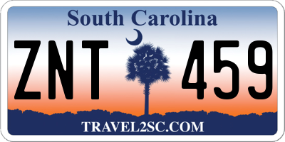 SC license plate ZNT459