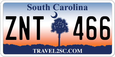 SC license plate ZNT466