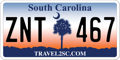 SC license plate ZNT467