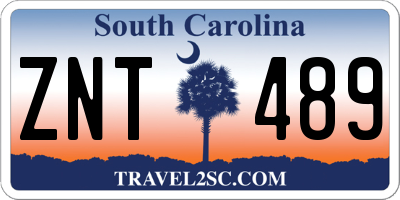 SC license plate ZNT489