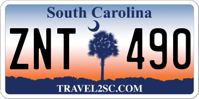 SC license plate ZNT490