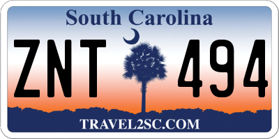 SC license plate ZNT494