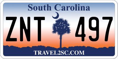 SC license plate ZNT497