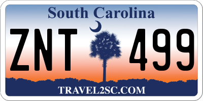 SC license plate ZNT499