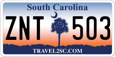 SC license plate ZNT503
