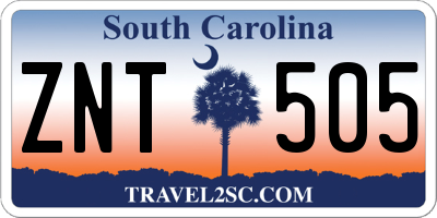 SC license plate ZNT505