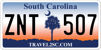 SC license plate ZNT507