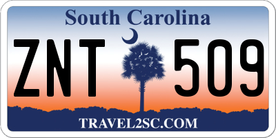 SC license plate ZNT509