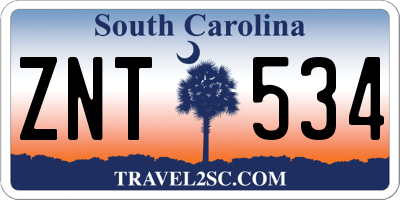 SC license plate ZNT534