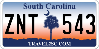 SC license plate ZNT543