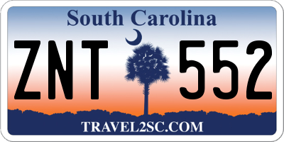SC license plate ZNT552