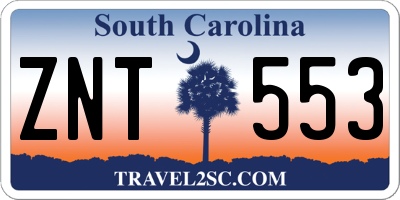 SC license plate ZNT553