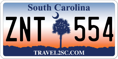 SC license plate ZNT554