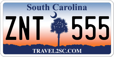 SC license plate ZNT555