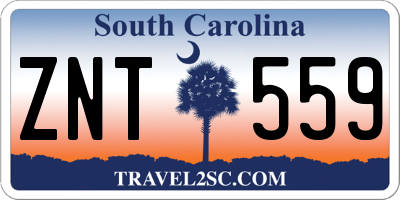 SC license plate ZNT559