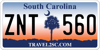 SC license plate ZNT560