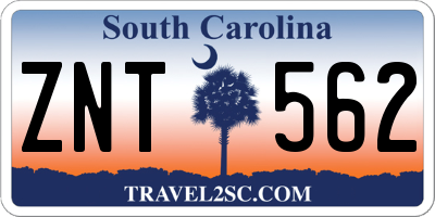SC license plate ZNT562