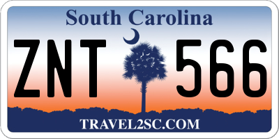 SC license plate ZNT566