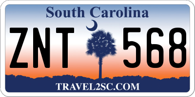 SC license plate ZNT568