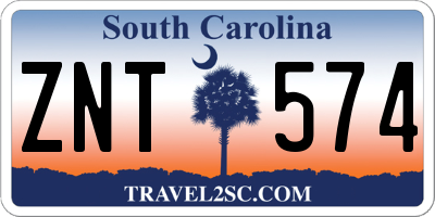 SC license plate ZNT574