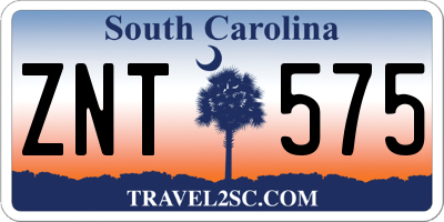 SC license plate ZNT575