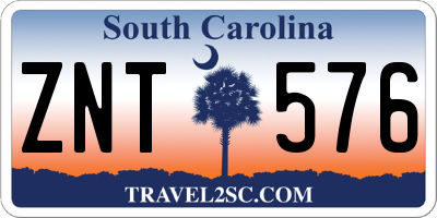 SC license plate ZNT576