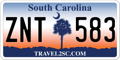 SC license plate ZNT583