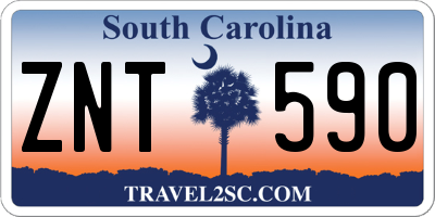SC license plate ZNT590