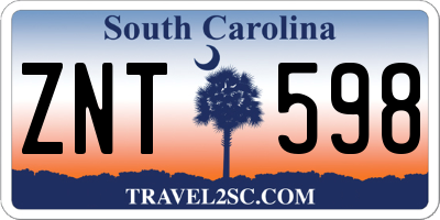 SC license plate ZNT598