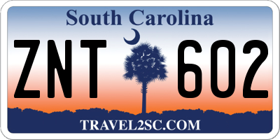 SC license plate ZNT602
