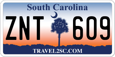 SC license plate ZNT609