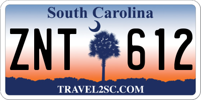 SC license plate ZNT612