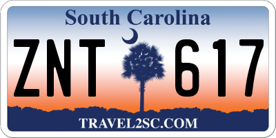 SC license plate ZNT617