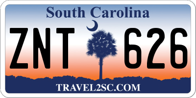 SC license plate ZNT626