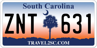 SC license plate ZNT631