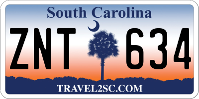 SC license plate ZNT634