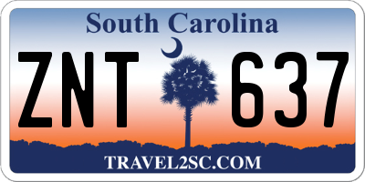 SC license plate ZNT637