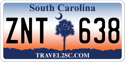 SC license plate ZNT638