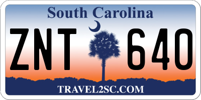 SC license plate ZNT640