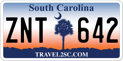 SC license plate ZNT642
