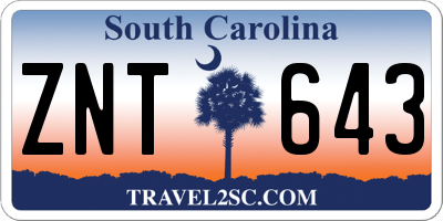 SC license plate ZNT643