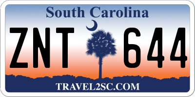 SC license plate ZNT644
