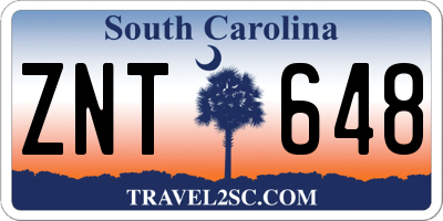 SC license plate ZNT648