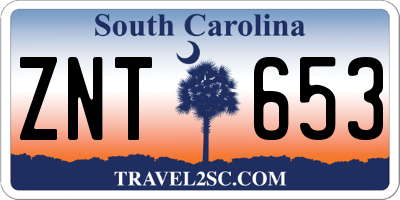 SC license plate ZNT653