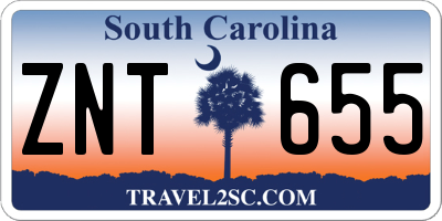 SC license plate ZNT655